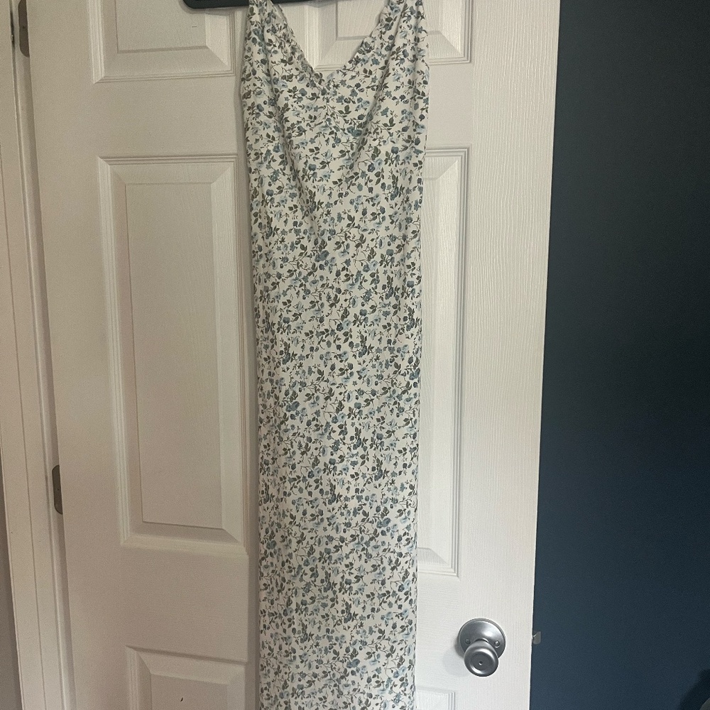 Abercrombie & Fitch ST Floral Slip Dress Midi with Slit